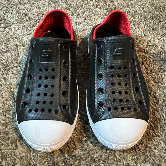 Skechers Other - Skechers Youth Size 10 Black and Red Slip On Water Shoes